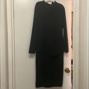 Black peplums dress